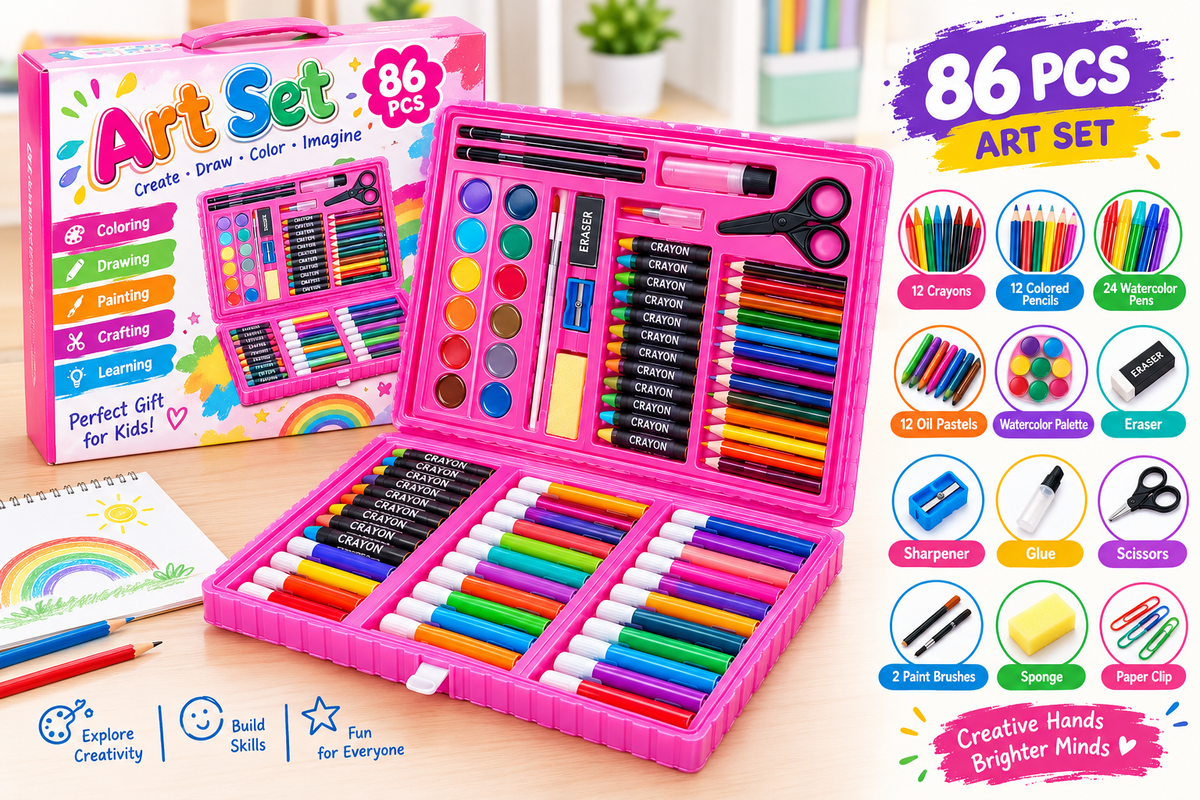 86 Pieces Color Kit for Kids